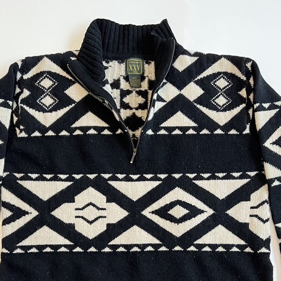 Vintage 90s "The Bay" 100% Lambswool OVERSIZED Nordic Tribal Heritage Sweater-M - Picture 12 of 16